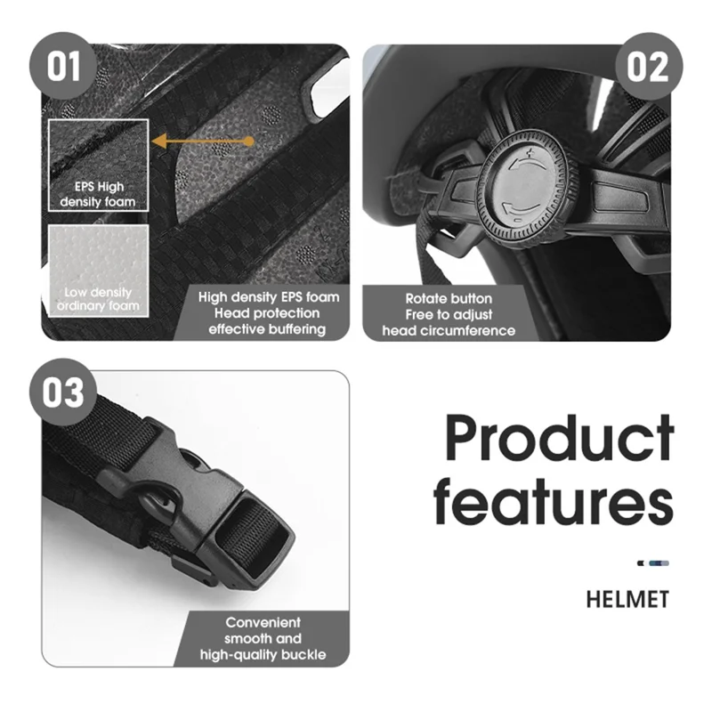 WEST BIKING YP1602505 Lightweight Pneumatic Bike Helmet with LED Taillight - White