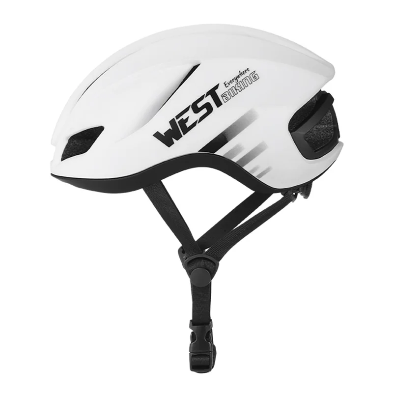 WEST BIKING YP1602505 Lightweight Pneumatic Bike Helmet with LED Taillight - White