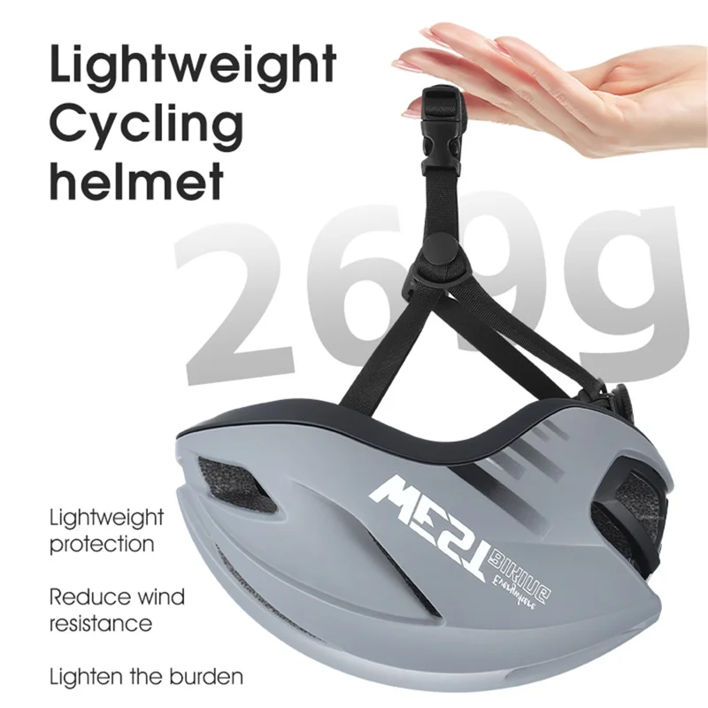 WEST BIKING YP1602505 Lightweight Pneumatic Bike Helmet with LED Taillight - White