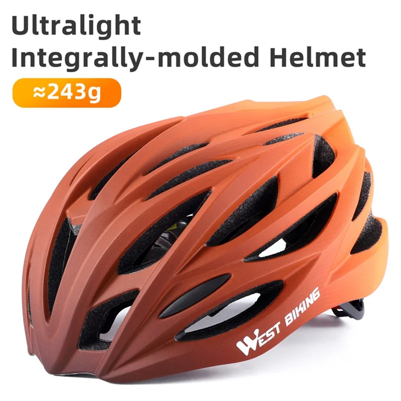 WEST BIKING YP0708116 Gradient Cycling Helmet Head Protection PC+EPS Breathable Bike Helmet - Orange