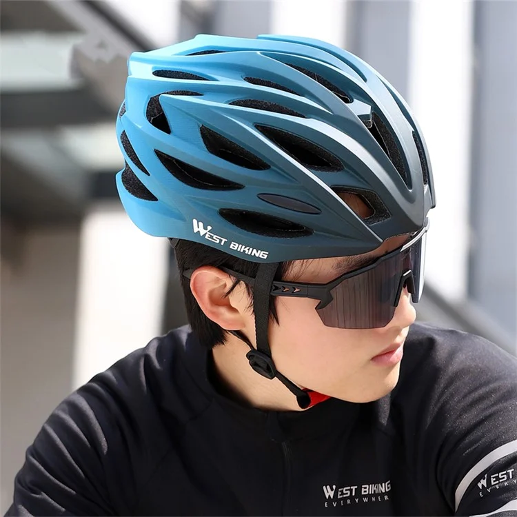 WEST BIKING YP0708116 Gradient Cycling Helmet Head Protection PC+EPS Breathable Bike Helmet - Purple Pink