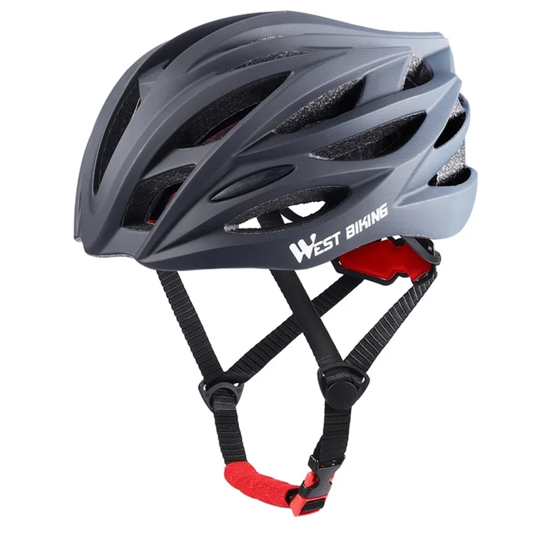 WEST BIKING YP0708116 Capacete de Ciclismo com Gradiente Proteção de Cabeça PC+EPS Respirável - Preto