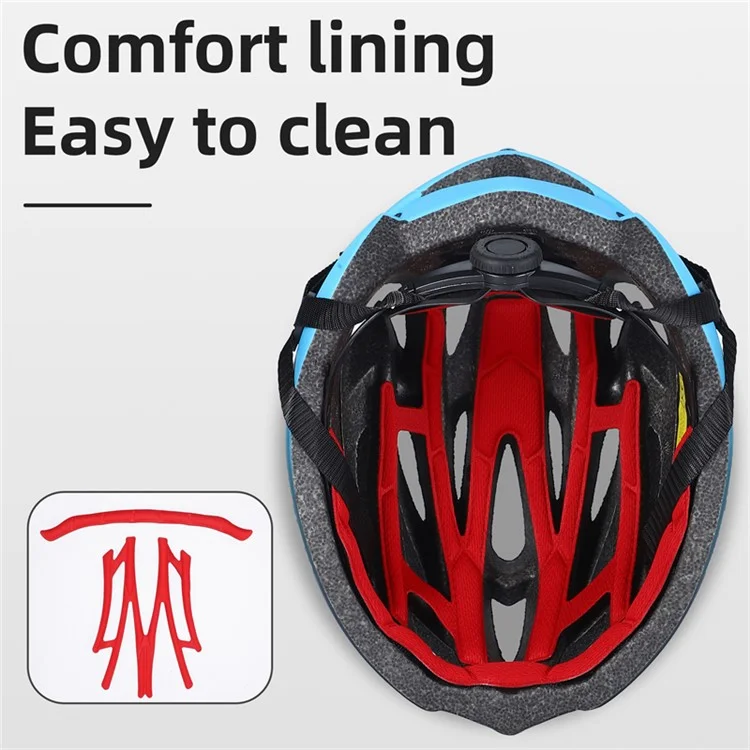 WEST BIKING YP0708116 Capacete de Ciclismo com Gradiente Proteção de Cabeça PC+EPS Respirável - Preto