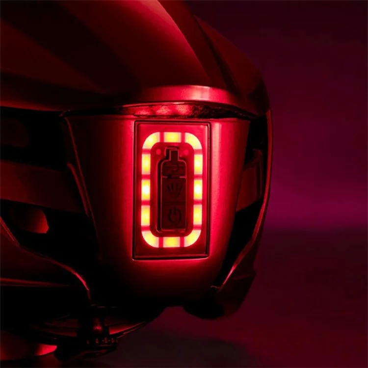 ROCKBROS ZK-077 Avertissement Lumière Vélo Casque Vélo Casque Protection de la Tête (CE) - Noir+Rouge