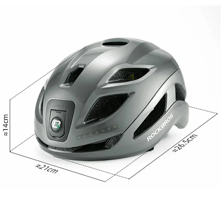 ROCKBROS ZK-077 Avertissement Lumière Vélo Casque Vélo Casque Protection de la Tête (CE) - Noir+Rouge
