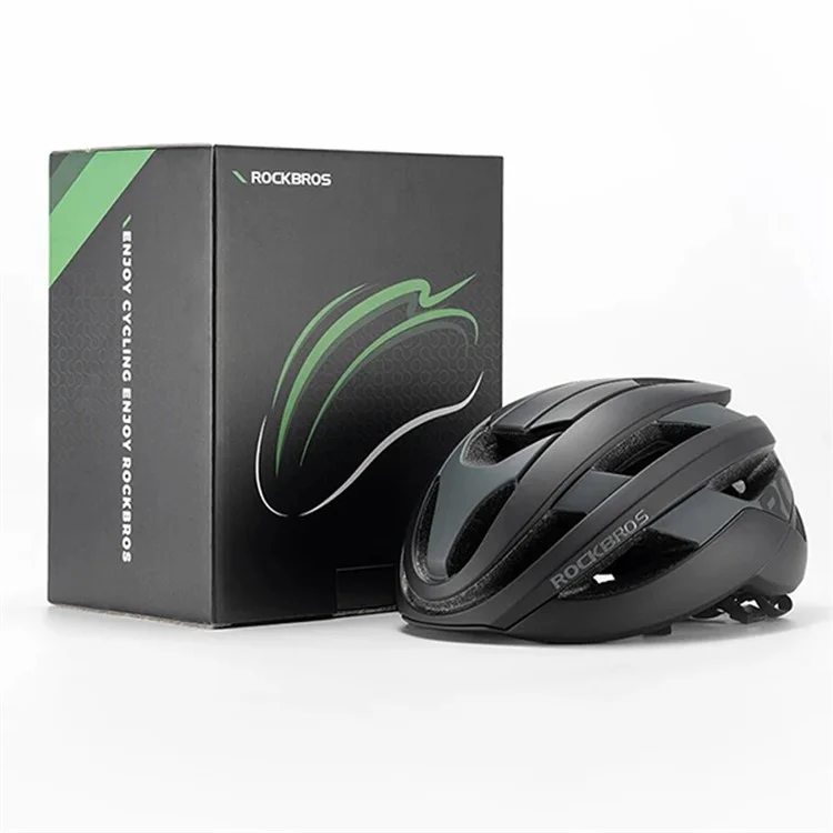 ROCKBROS LK-12 Shock-Absorbed PC+EPS Helmet Cycling Head Protection Helmet (CE) - Matte / Green