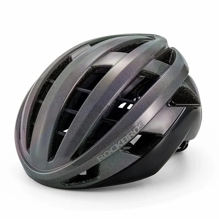 ROCKBROS LK-11 Anquetil Cycling Helmet Head Protection PC+EPS Shock-Absorbed Helmet (CE) - Glossy / Grey
