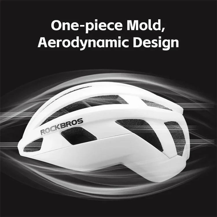 ROCKBROS LK-11 Anquetil Cycling Helmet Head Protection PC+EPS Shock-Absorbed Helmet (CE) - Glossy / Grey