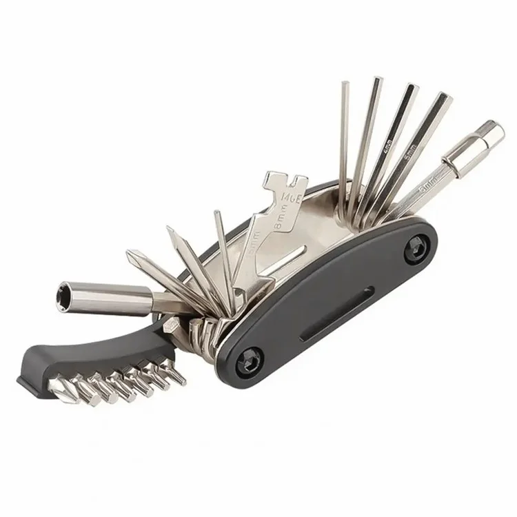 BENGGUO BG-9890 MTB Bike Foldable Maintenance Wrench Repair Kits 21 Em 1 Multi-Function Bike Tools - Preto