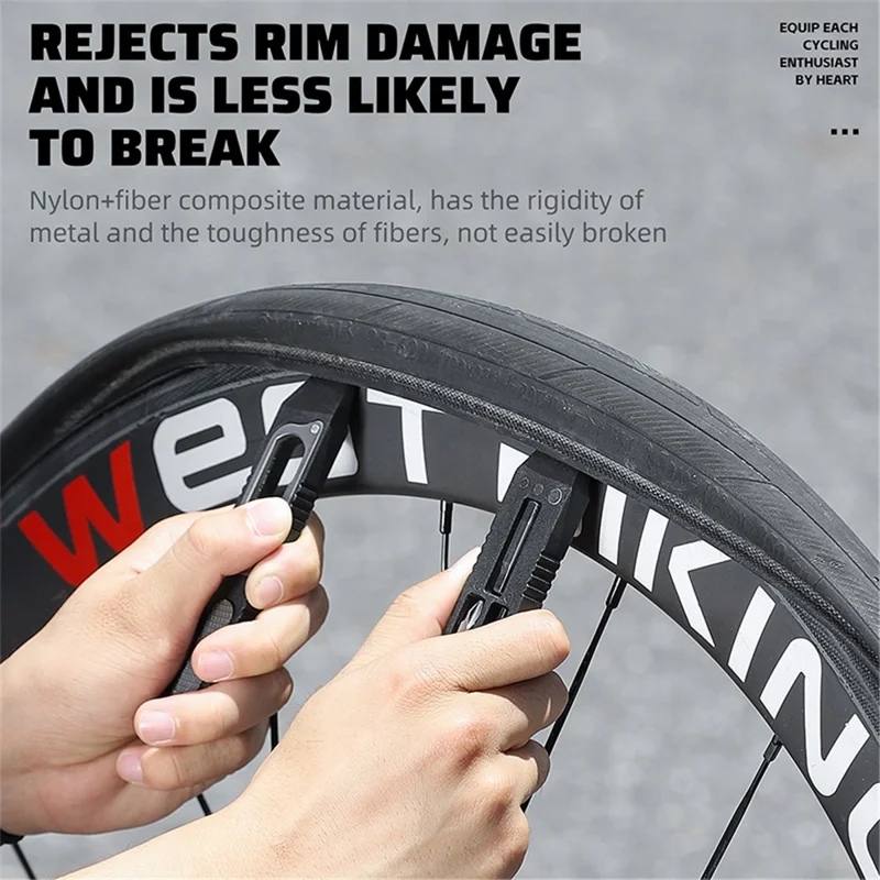 WEST BIKING YP0719393 2Pcs Bicycle Tire Crowbar Hex Wrench Multifunctional Bike Repair Tool