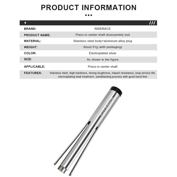 Riderace Bicycle Bottom Bracket Entfernung Werkzeug Drücken Sie Hohlentferner BB86 PF30 BB92