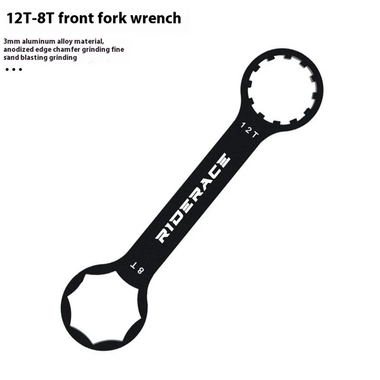 RIDERACE RR9520BK Bicycle Front Fork Removal  Wrench XCM XCR Suspension Cap Remover Bike Repair Tool
