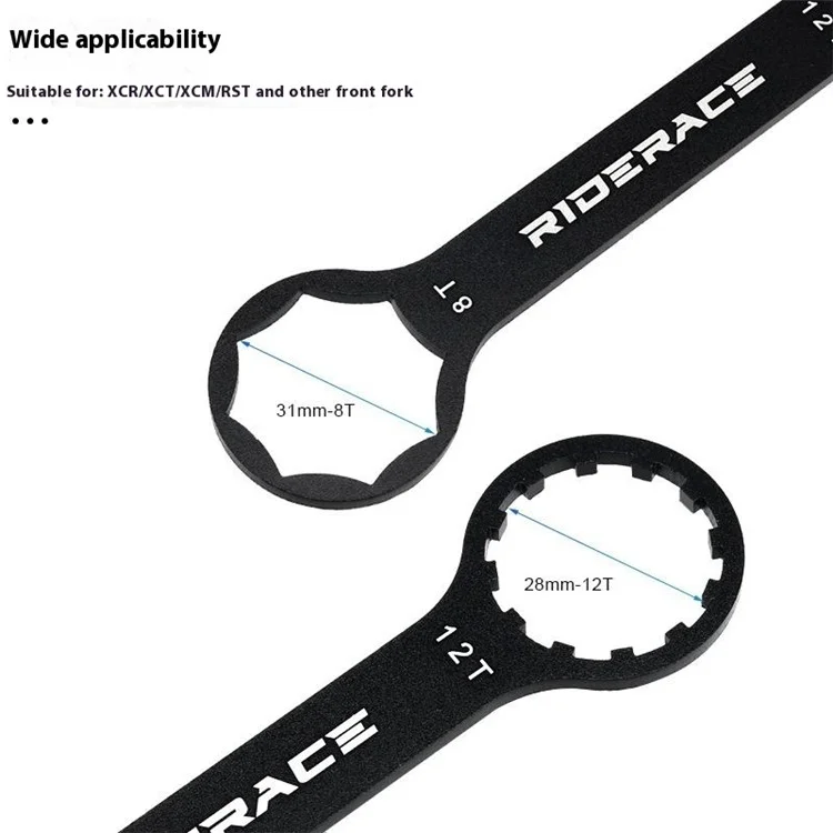 RIDERACE RR9520BK Bicycle Front Fork Removal  Wrench XCM XCR Suspension Cap Remover Bike Repair Tool