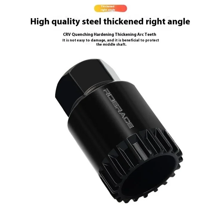 RIDERACE RR9528BK MTB Bike Bottom Bracket Flywheel Sleeve CRV Bottom Bracket Removal Tool