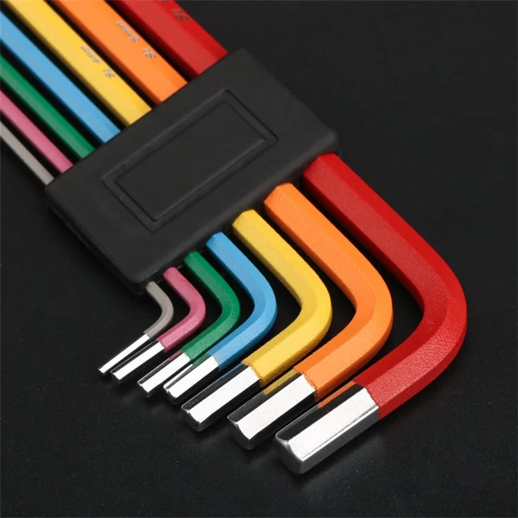 RIDERACE RR7767 7Pcs / Set Colored Allen Key Set Ball End Hex Wrench Kit