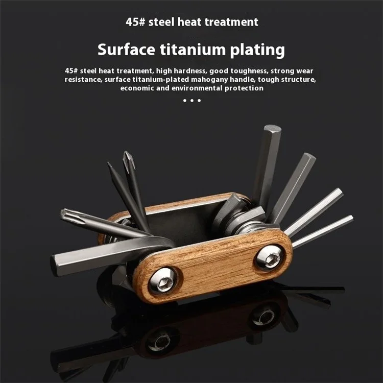 RIDERACE RR9462 Kit Per Utensili Per Biciclette 8 in 1 Bici Multitool Mountain Bike Repair Strumenti