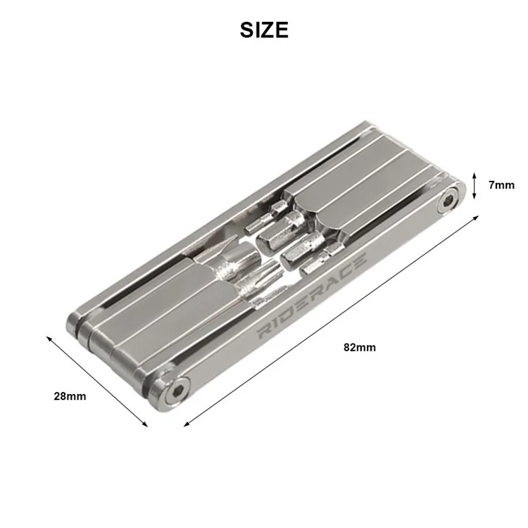 RIDERACE RR9233STD Bicycle Repair Tool Set 8 In 1 Multifunction Bike Parts Removal Screwdriver Wrench