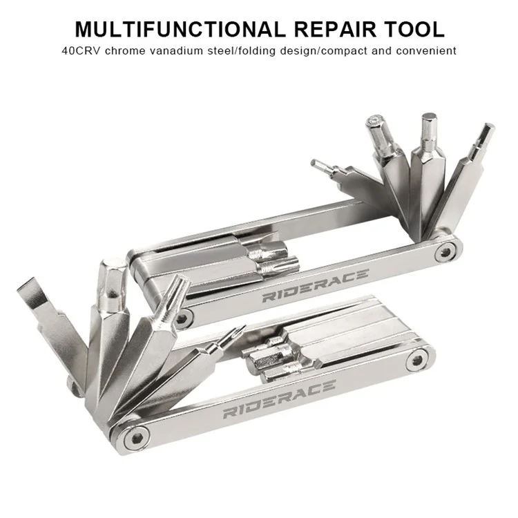 RIDERACE RR9233STD Bicycle Repair Tool Set 8 In 1 Multifunction Bike Parts Removal Screwdriver Wrench