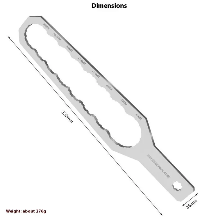 RIDERACE RR9452 Multifunción 39-52 mm de Acero Bitero Bottom Backet Remover Bike Repair