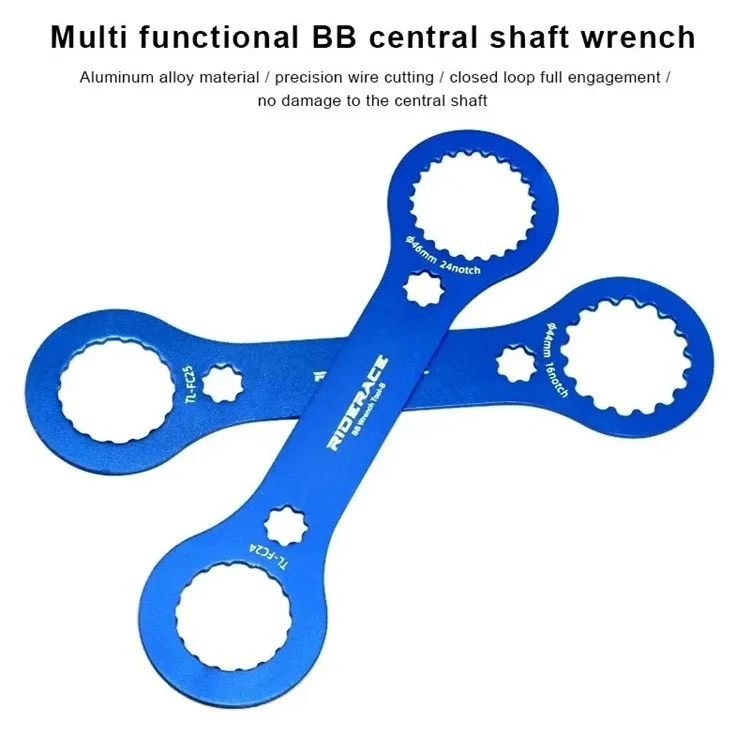 RIDERACE RR9353 Bicycle Bottom Brackets Wrench Aluminum Alloy Bike Install Repair Tool - Style A / TL-FC25