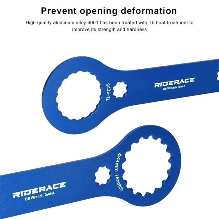 RIDERACE RR9353 Bicycle Bottom Brackets Wrench Aluminum Alloy Bike Install Repair Tool - Style A / TL-FC25