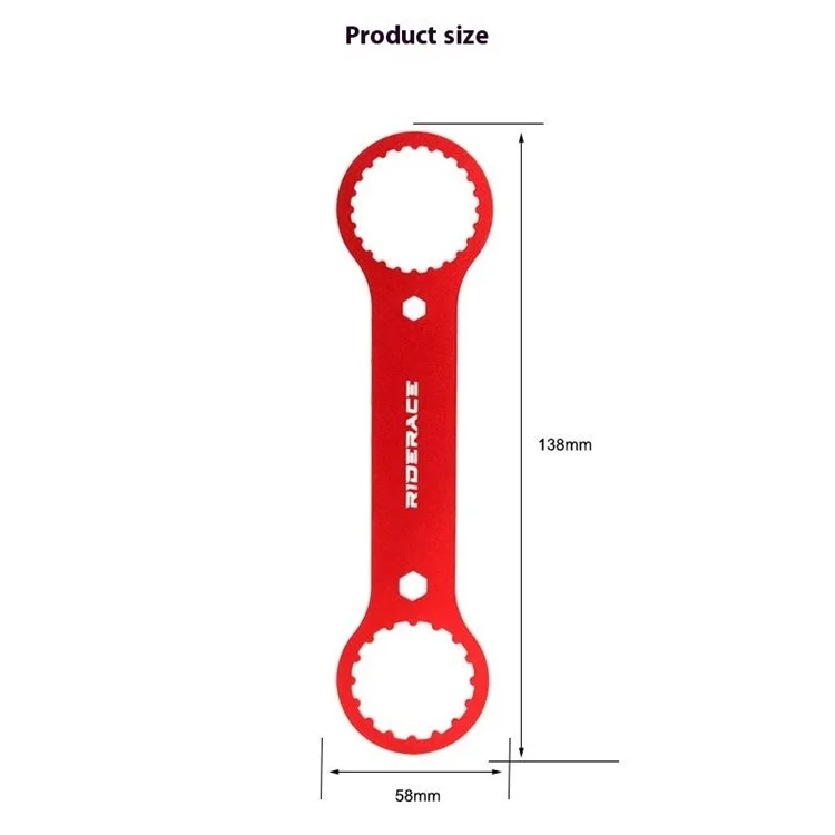RIDERACE RR9433 Alumínio de Alumínio Biclet Bracket Bike Bike Dub BB Instale Spanner