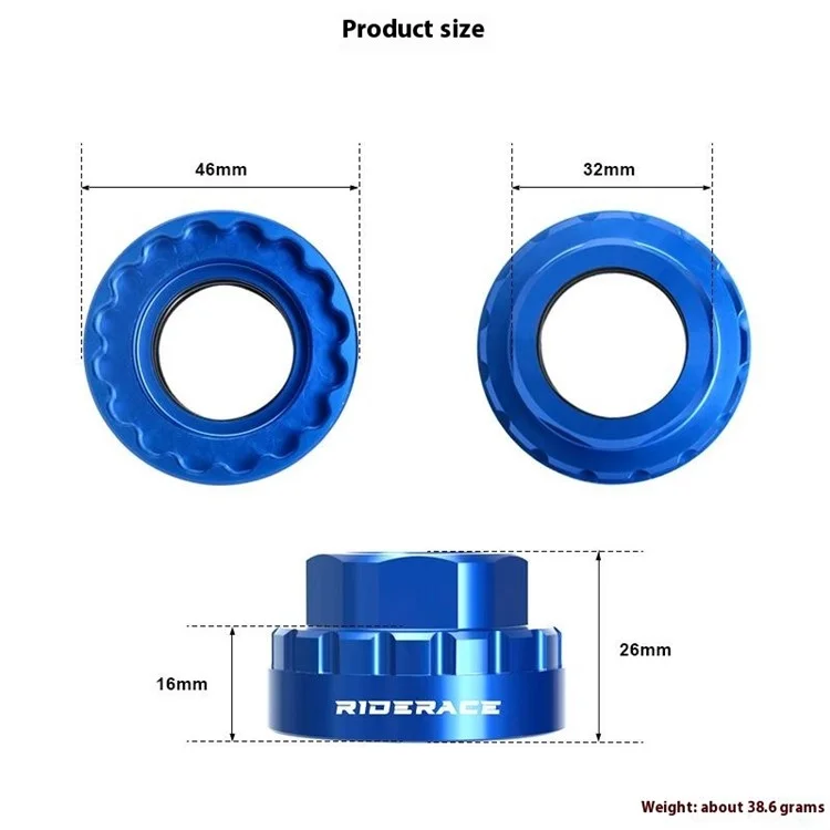 RIDERACE RR9363 Direct Mount Bicycle 12 Speed Chainring Lockring Adapter for Shimano XTR M9100 / Deore XT M8100 / SLX M7100