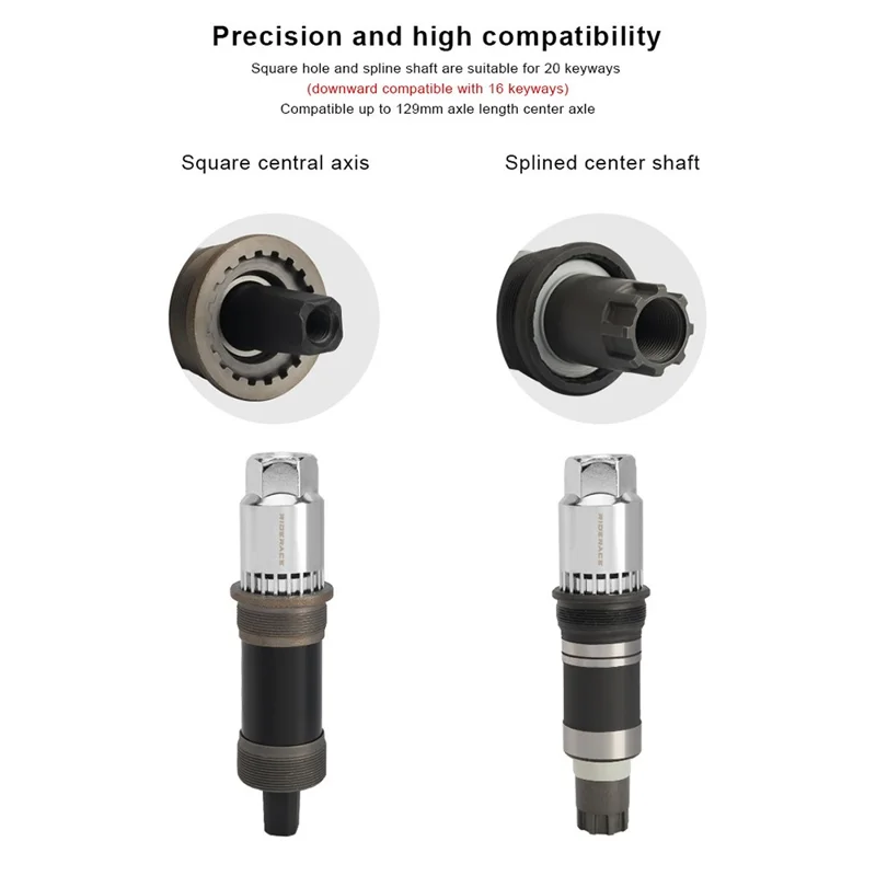 RIDERACE RN1881 Bicycle Bottom Bracket Remover 20 Teeth Square Hole Spline Repair Wrench for Mountain Road Bike