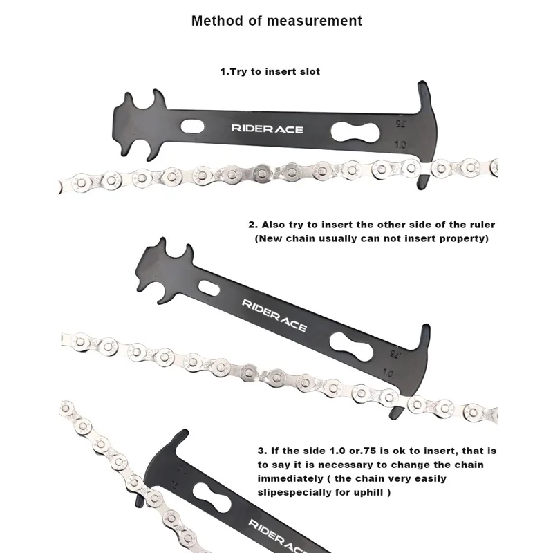 RIDERACE RN1488 Bike Chain Caliper Tool Bicycle Wear Replacement Testing Equipment