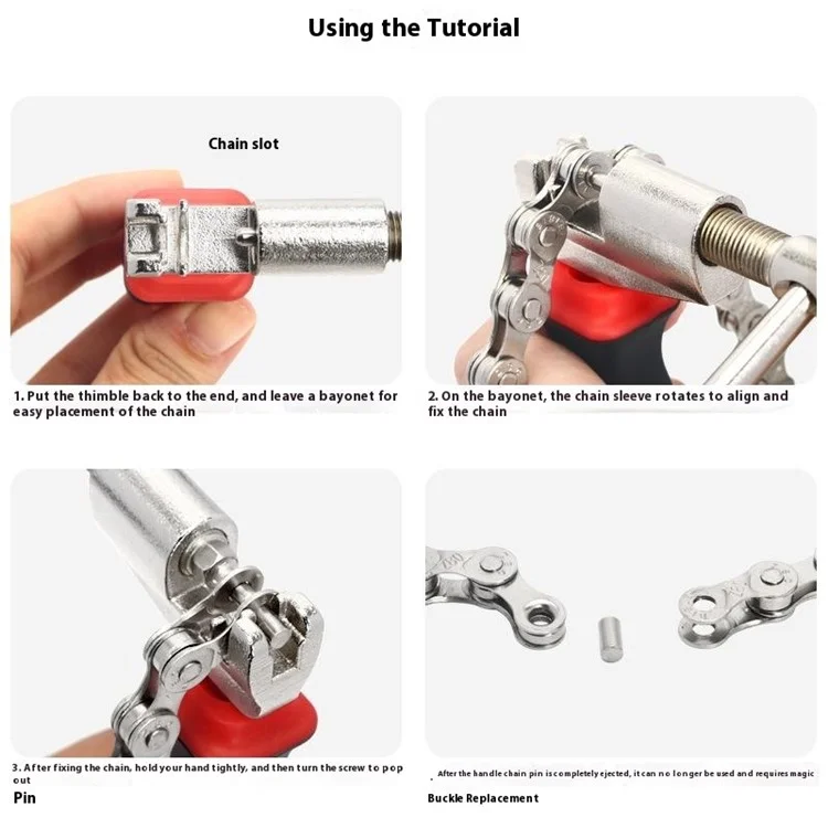 RIDERACE RR9358 Bicych Chilg Pin Chail Pin Remover Link Bicker Briação do Reparo de Reparo de Ferramento de Corrente MTB Extrator
