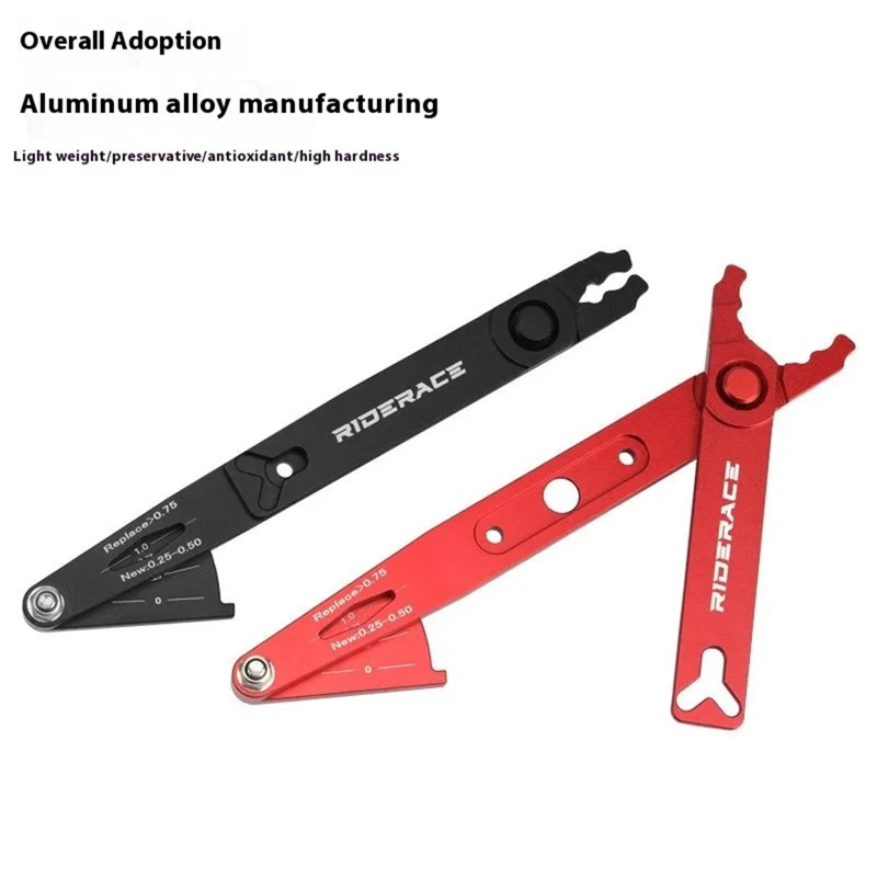 RIDERACE RR9267 Bicycle Chain Wear Measurement Tool 2 in 1 Combined Link Wear Checker - Black