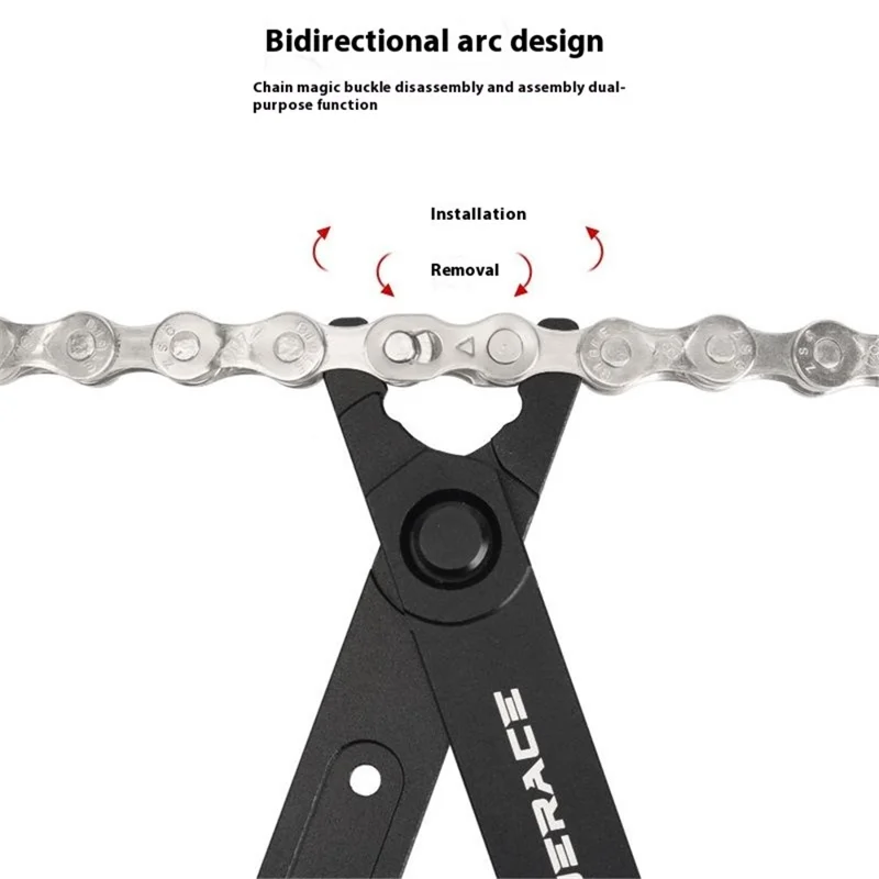 RIDERACE RR9267 Bicycle Chain Wear Measurement Tool 2 in 1 Combined Link Wear Checker - Black