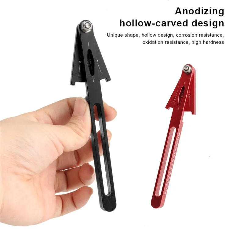 RIDERACE RR9240 Bicycle Chain Wear Indicator Tool Bike Chain Measuring Gauge Checker Kit - Black