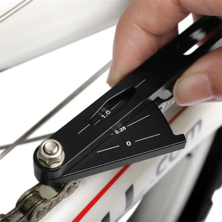 RIDERACE RR9240 Bicycle Chain Wear Indicator Tool Bike Chain Measuring Gauge Checker Kit - Black