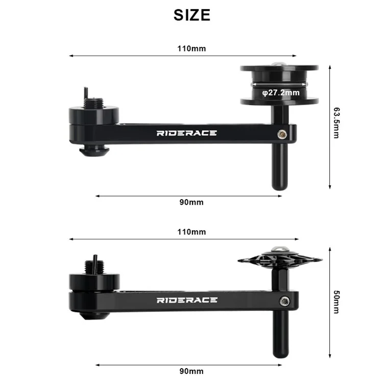 RIDERACE RR9320 Aluminum Alloy Single Speed Bicycle Chain Tensioner Anti-Drop Stabilizer - A