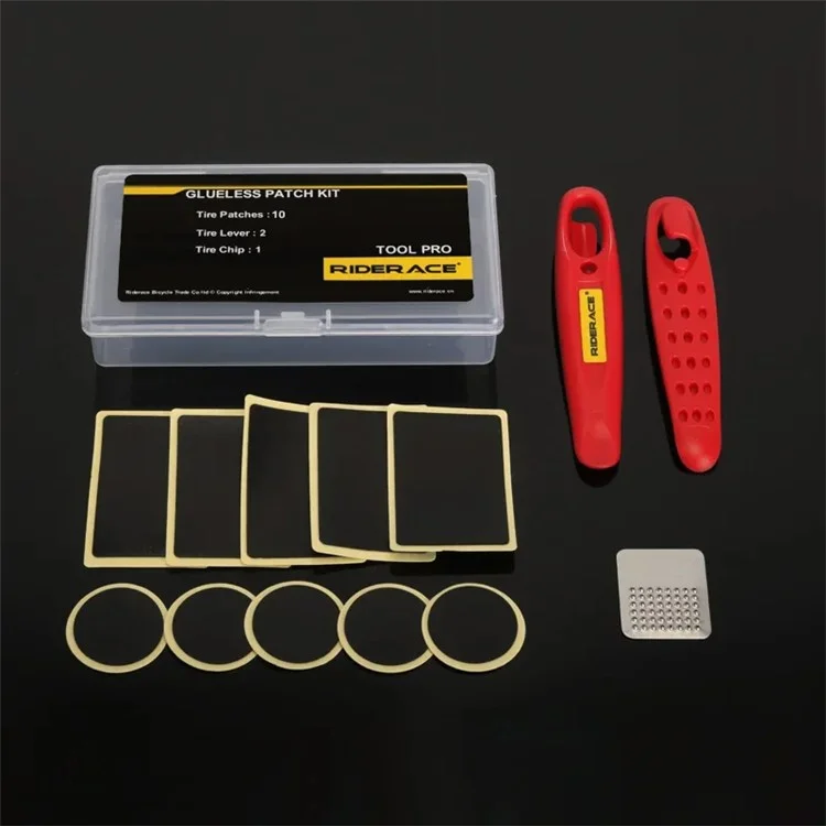 Riderace RR9327 Bicycle Inner Inner Tube Tire Tools Set Tools Tools Tools Tools Tool - Rouge + 10 Round