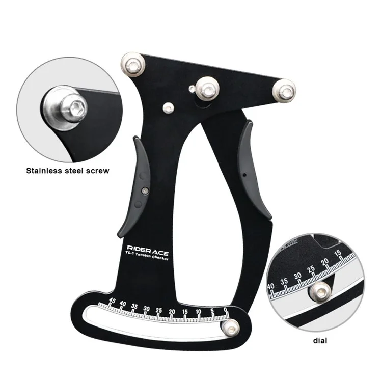 RIDERACE RR7872 Bicicleta Tensiometer Bicycle Spoke Tension Wheel Builder Cycling Spokes Checker - Preto