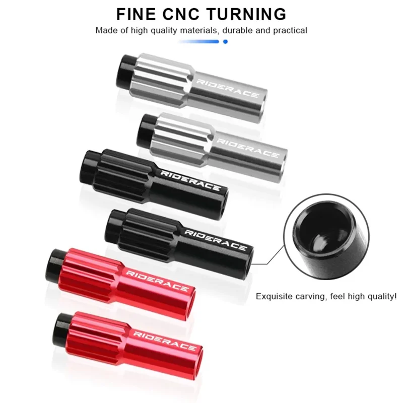 RIDERACE RR9461 2Pcs Bicycle Inline Cable Adjuster Adapter Bike Derailleur Shift Brake Cable Adjustment Screw Bolt - Titanium