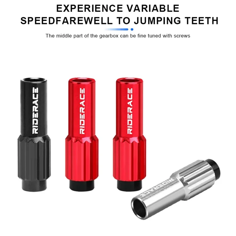 RIDERACE RR9461 2Pcs Bicycle Inline Cable Adjuster Adapter Bike Derailleur Shift Brake Cable Adjustment Screw Bolt - Titanium
