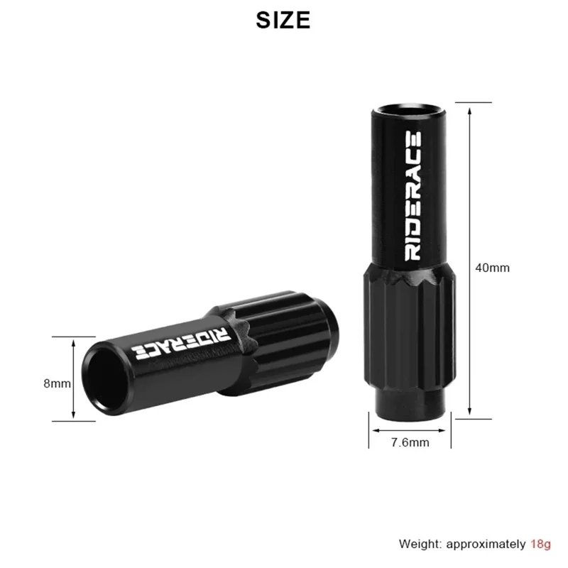 RIDERACE RR9461 2Pcs Bicycle Inline Cable Adjuster Adapter Bike Derailleur Shift Brake Cable Adjustment Screw Bolt - Titanium