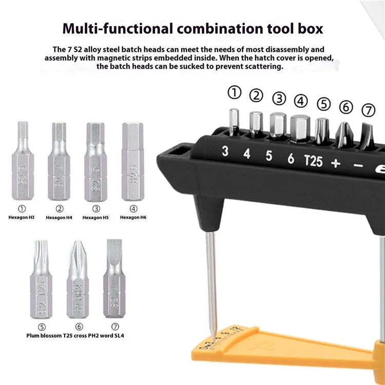 ENLEE TL-12 S2 Alloy Steel Bike Torque Wrench Screwdriver Bit Set Bicycle Repair Tool Kit