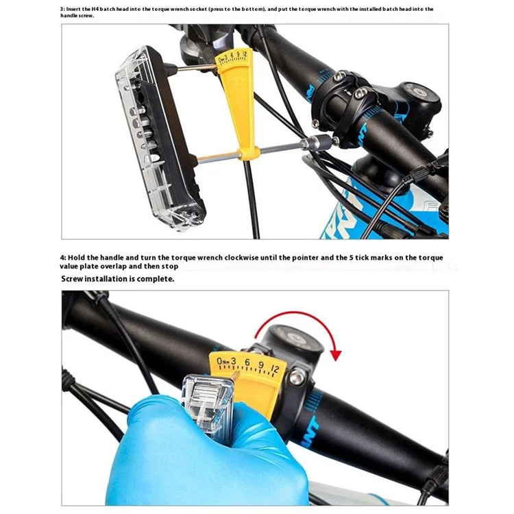 ENLEE TL-12 S2 Alloy Steel Bike Torque Wrench Screwdriver Bit Set Bicycle Repair Tool Kit
