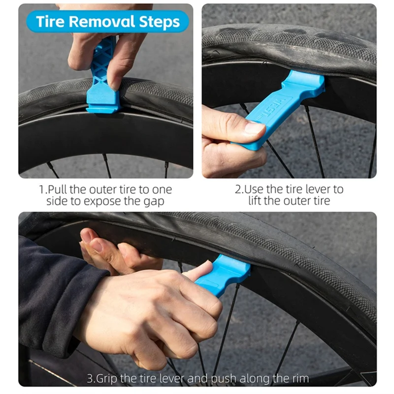 WEST BIKING Bicycle Tire Lever Nylon Integrated Tire Removal Tool for Mountain / Road Bikes - Red