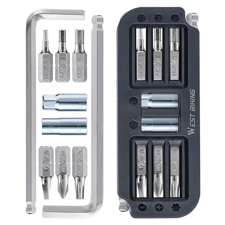 WEST BIKING YP0719446 10 In 1 Portable Bicycle Repair Tool Multifunction Combination Wrench
