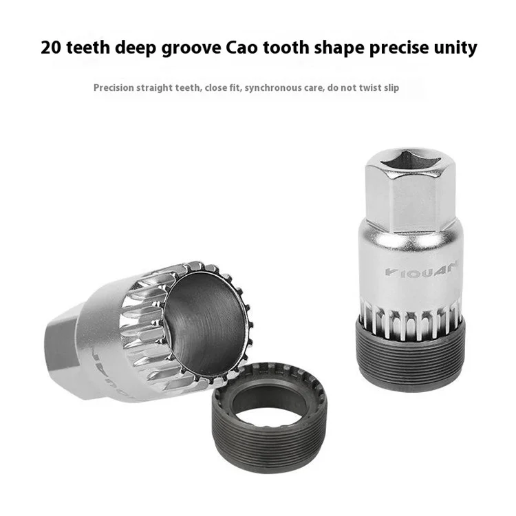 YIQUAN 13FQ0130 Bicycle Bottom Bracket Removal Tool Socket Wrench Square Hole Installation Repair Kit
