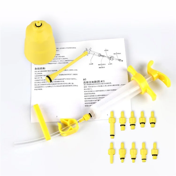 YIQUAN 13FJ0003 Outil de changement d'huile de frein à disque pour vélo de montagne et route, Kit d'injection de liquide de frein universel
