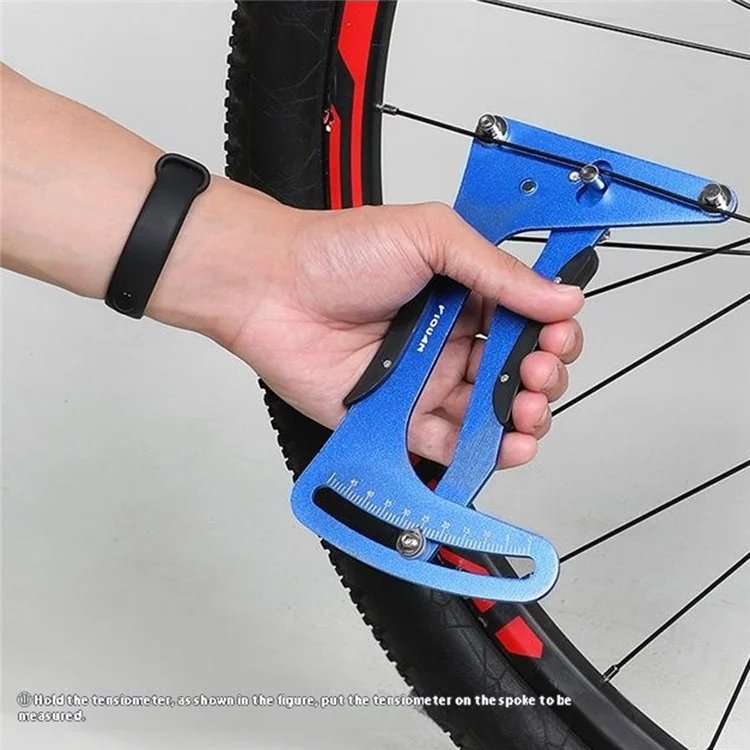 YIQUAN Herramienta de medición de tensión de radios de bicicleta de montaña y carretera Medidor de tensión de llanta