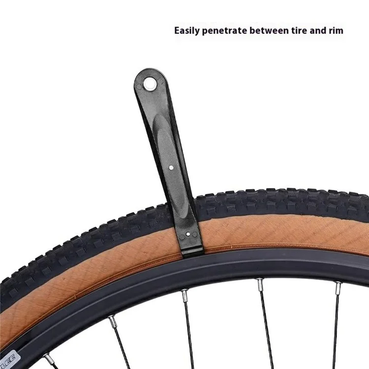 ENLEE 1 Pair Bike Tire Lever Set Steel Core Tire Removal Tool for Road Mountain Bicycle Repair Tool