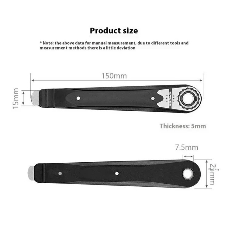 ENLEE 1 Pair Bike Tire Lever Set Steel Core Tire Removal Tool for Road Mountain Bicycle Repair Tool