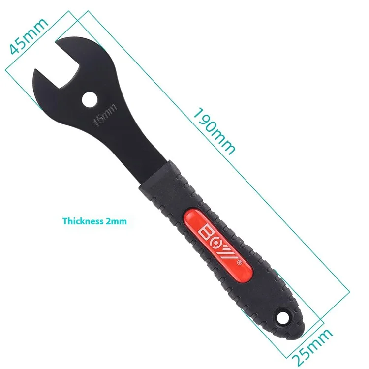 BOY 103311 Llave de Ajuste para Buje de Bicicleta de 2 mm de Grosor - Herramienta de Reparación de Bicicletas con Apertura de 13 mm